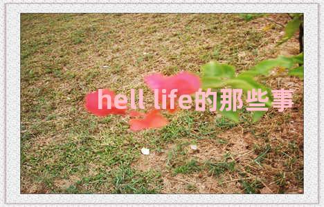 hell life的那些事